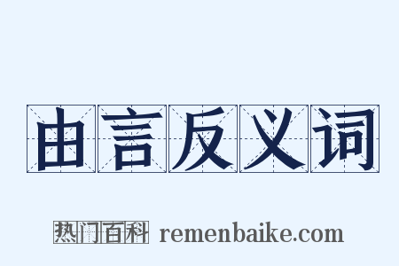 由言反义词是什么意思的图片